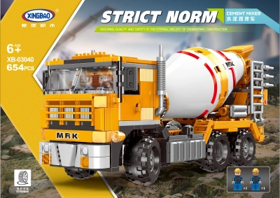 Xingbao 03040 Truck Series Engineering Car Model Cement Mixer Building Toys for Boys
