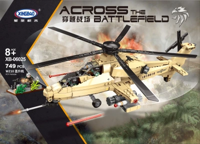 XB-06025 Diy Interlocking Plastic Helicopter Toy Block Set From Xingbao 749pcs Building Toys