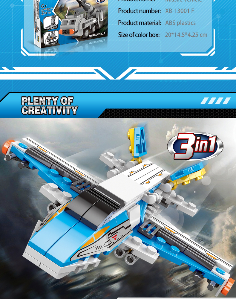 Xingbao Diy Assembling Bricks Toys XB-13001 Warship Model Building Blocks Military Building Toys