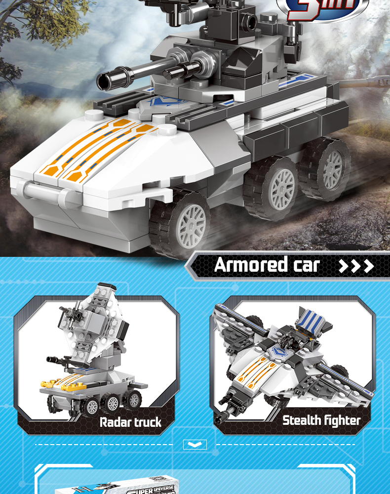 Xingbao Diy Assembling Bricks Toys XB-13001 Warship Model Building Blocks Military Building Toys