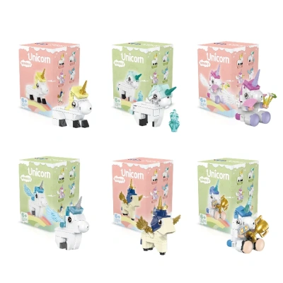 Xingbao 18024 Unicorn Children's Toys Creative Building Blocks Building Toys
