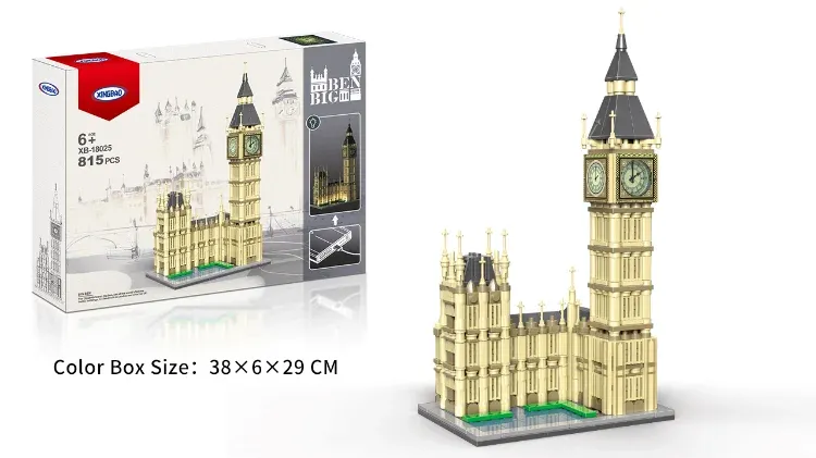 Xingbao 18025 Big Ben Clock Tower Children's Toys Creative Building Blocks Building Toys