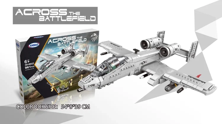 Xingbao 06022 Military Series: Fighter Jet Building Block Set - DIY Aircraft Model, Educational Gift for Children