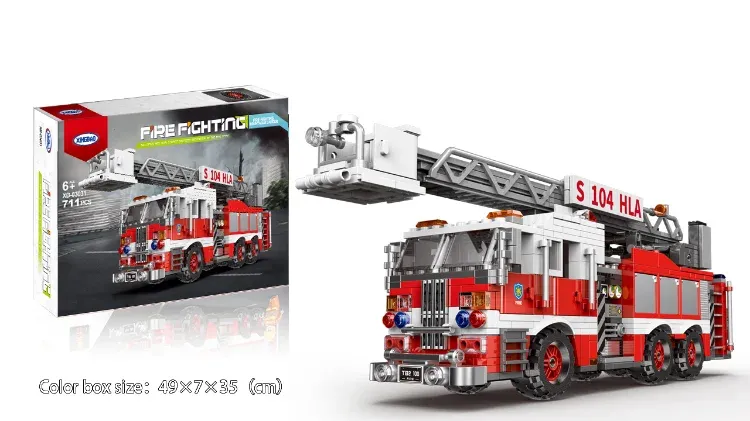 Xingbao 03031 City Series Fire Fighting Rescue Truck Car Building Blocks Brick Kids Enlighten Building Toys