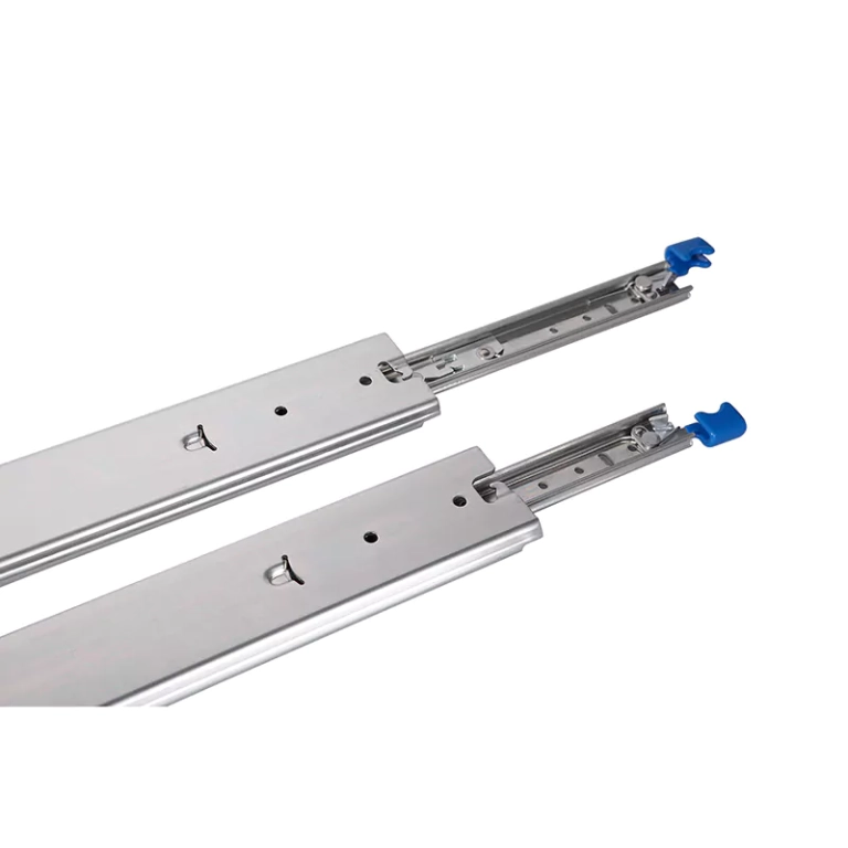Heavy Duty Drawer Slides with Lock Side Mount Full Extension Ball Bearing Industrial Locking Rail