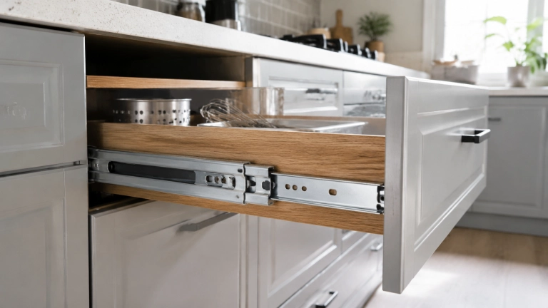 Soft-Close Drawer Slides for Kitchen Cabinets