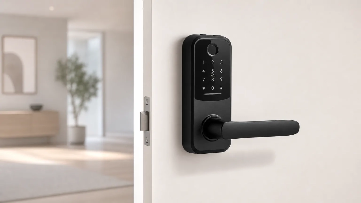 Smart door lever lock with electronic access control