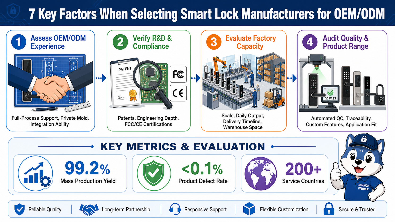 7 Key Factors When Selecting Smart Lock Manufacturers for OEM/ODM