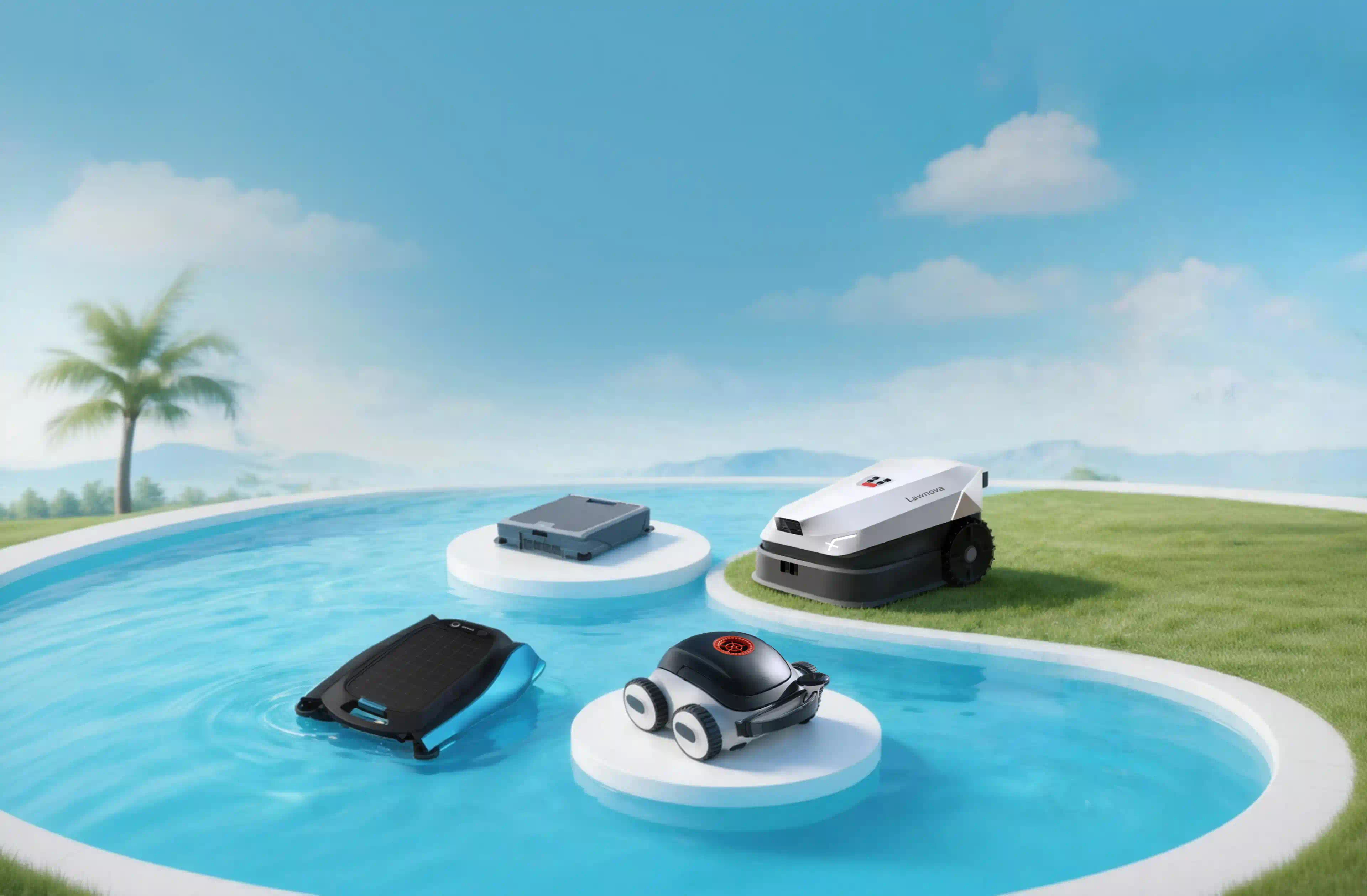 Robot Garden Ecosystem: Pools to Lawns