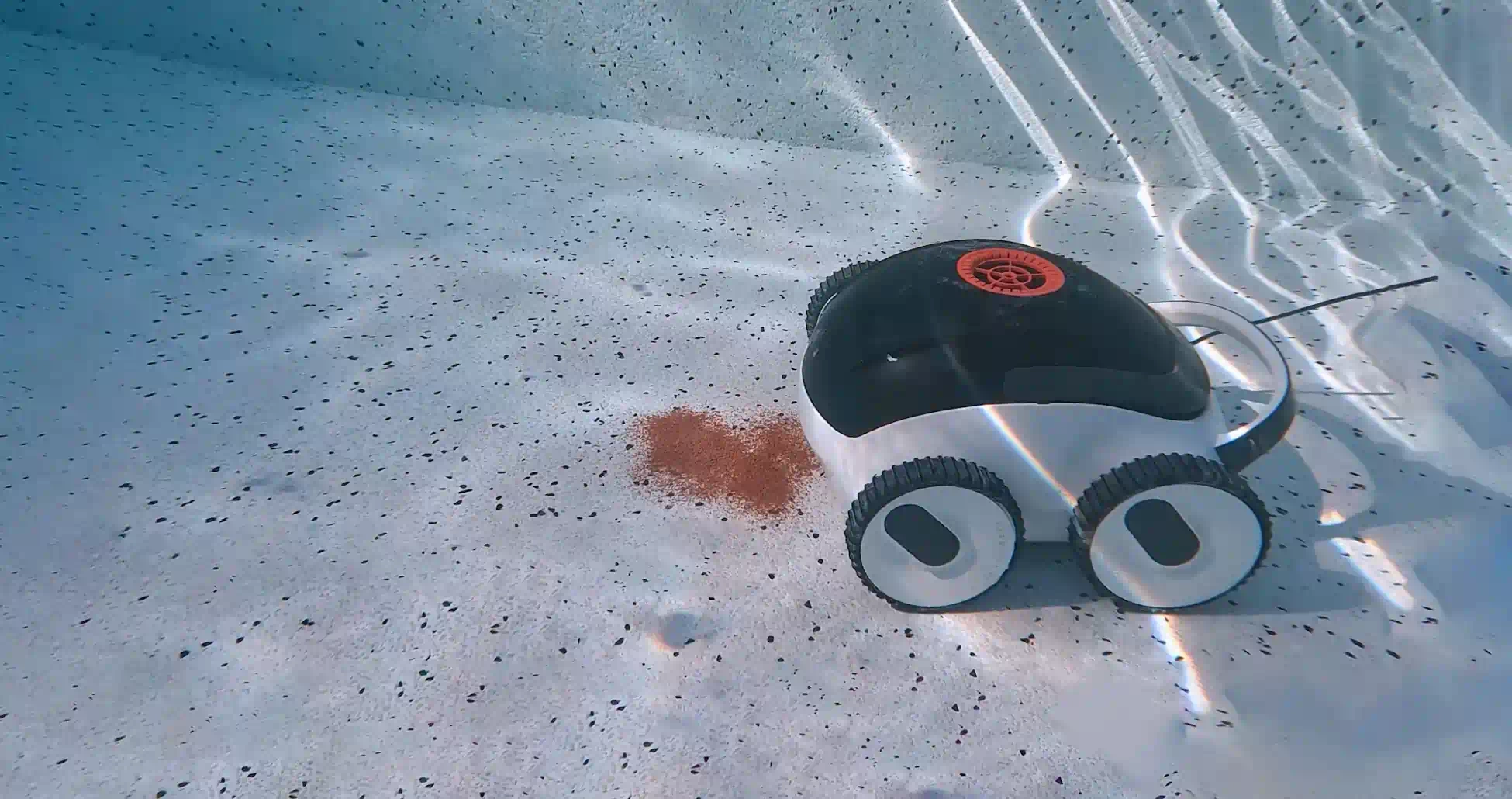 Underground swimming pool cleaning robot solution