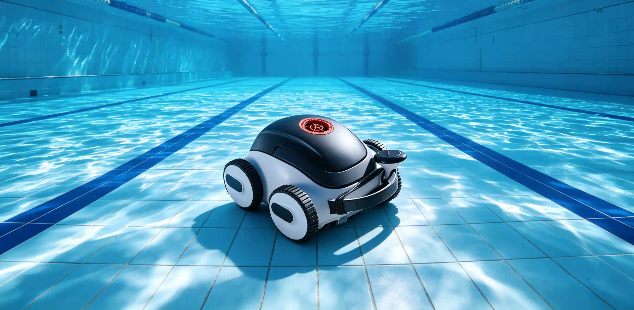 Commercial swimming pool cleaning robot solution