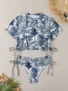 Lace-Up Cutout Bikini Set