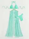 Sheer Cover-Up Bikini Set