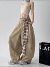 Women's Plaid Belted Pants