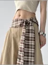 Women's Plaid Belted Pants