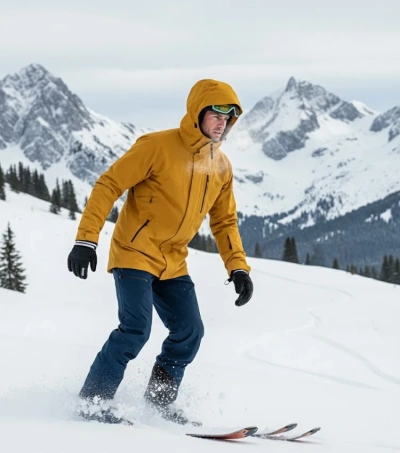 Yellow Ski Jacket Waterproof Winter Coat OEM/ODM