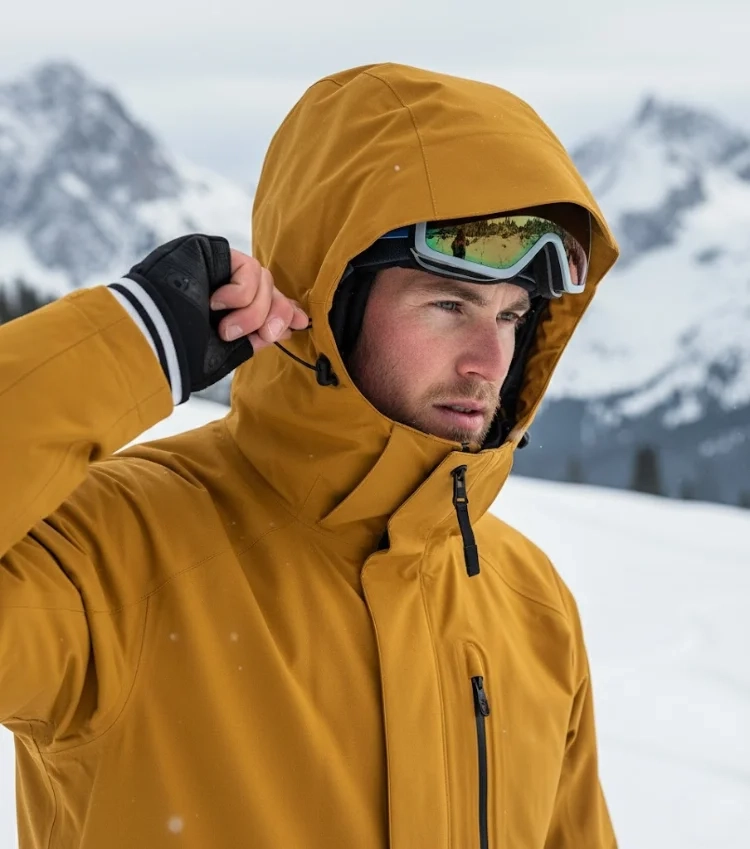 Yellow Ski Jacket Waterproof Winter Coat OEM/ODM