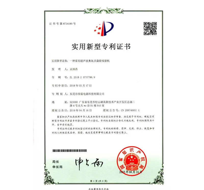 Patent of food detoxification