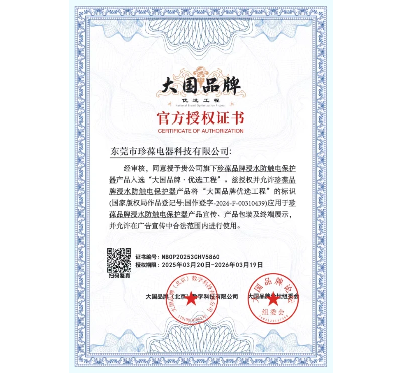 Official certificate of brand selection in big countries