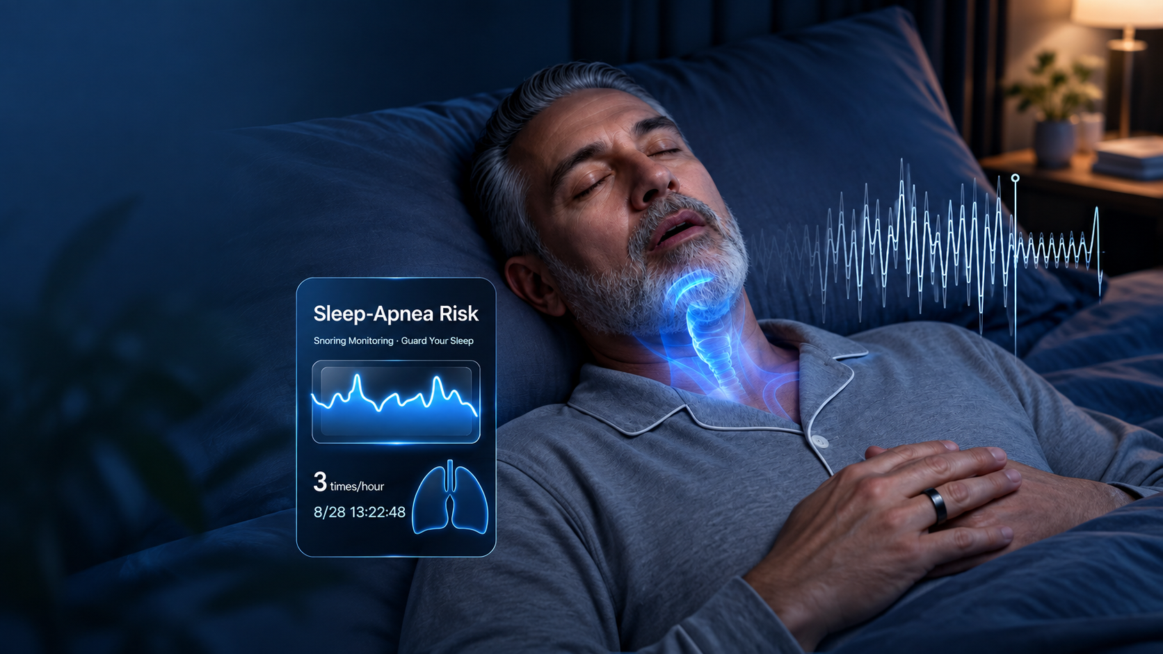 Connected sleep and wellness monitoring with a smart ring