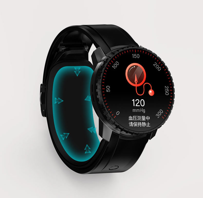 VC60 watch with illuminated TPU airbag around the wrist