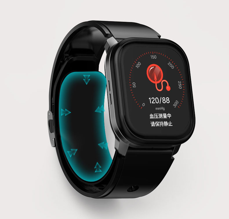 VP21 blood-pressure watch with illuminated integrated airbag
