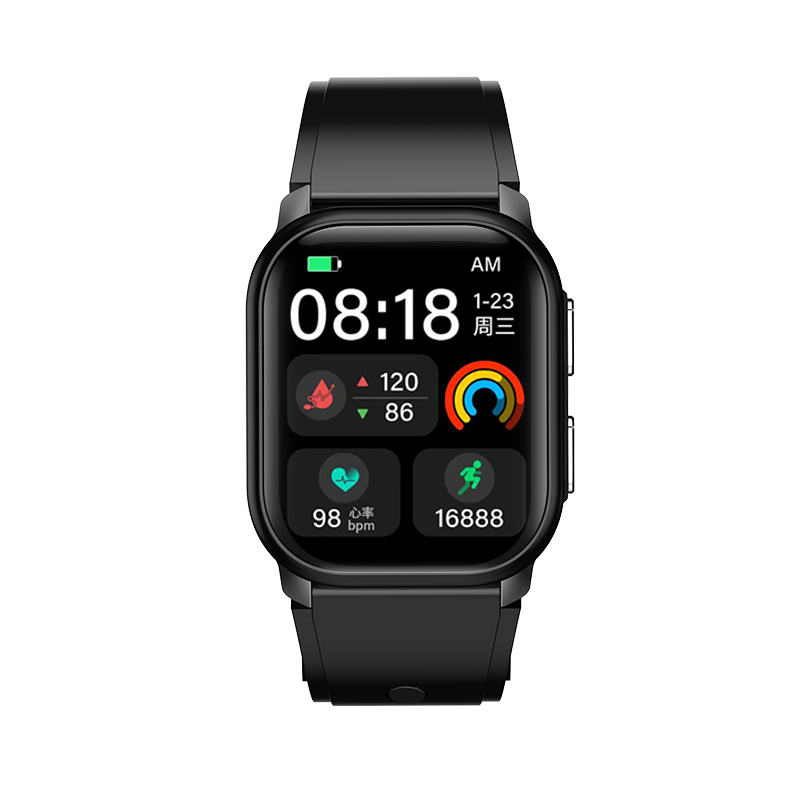 VP21 black blood pressure watch with health dashboard