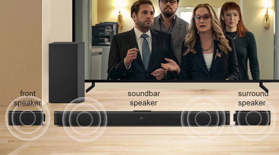 4.1 surround soundbar joinable soundbar speaker system
