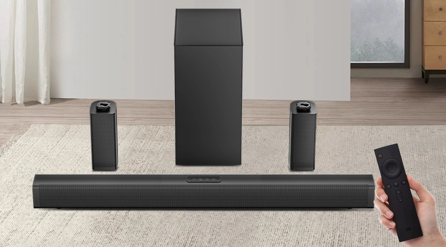 soundbar for surround sound with remote control