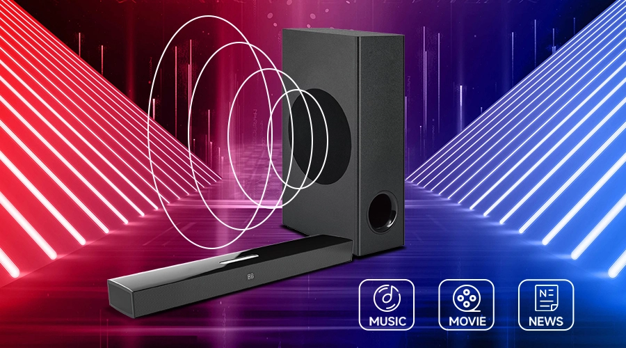 Robust Subwoofer Deep Bass Speaker Soundbar System