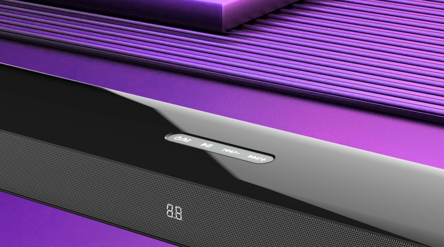 Sleek Soundbar Button Control Soundbar One Piece Button