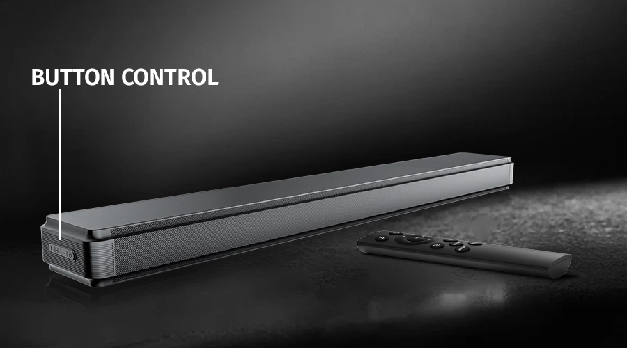 soundbar with remote control and button control.jpg