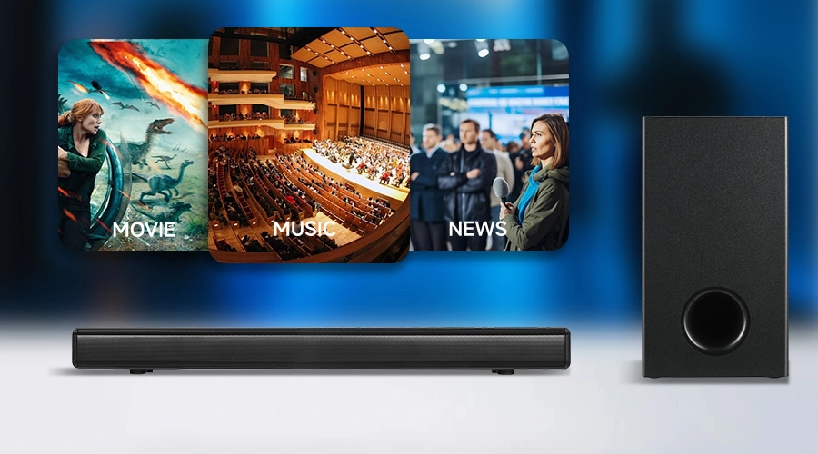 TV Soundbar With Tuned EQ Modes Good Sound Effect Soundbar