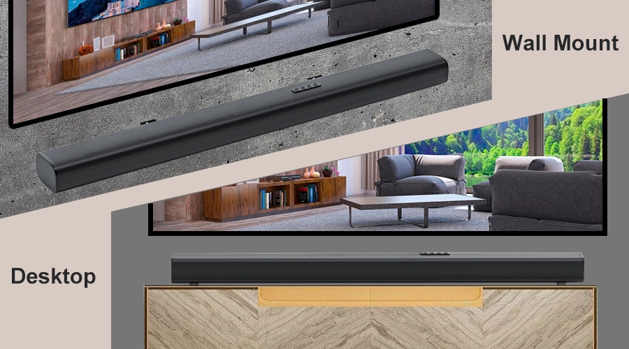 desktop soundbar wall mount soundbar TV soundbar mounting