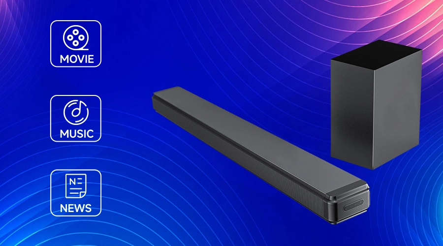 Sound Bar with 3 EQ Modes soundbar system for TV 