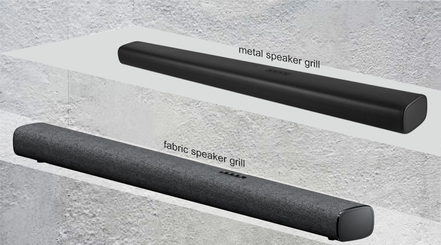 fabric speaker grill soundbar & metal speaker grill soundbar