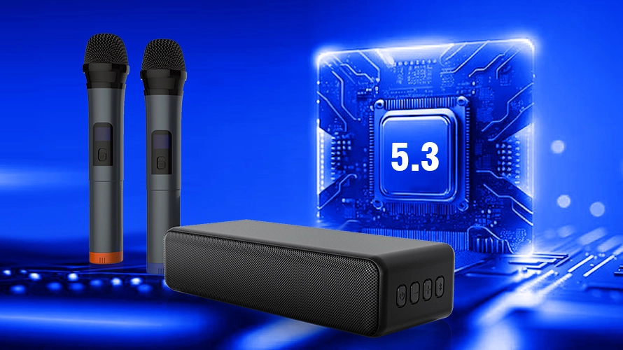 Bluetooth 5.3 soundbar wireless soundbar for karaoke singing speeching meeting