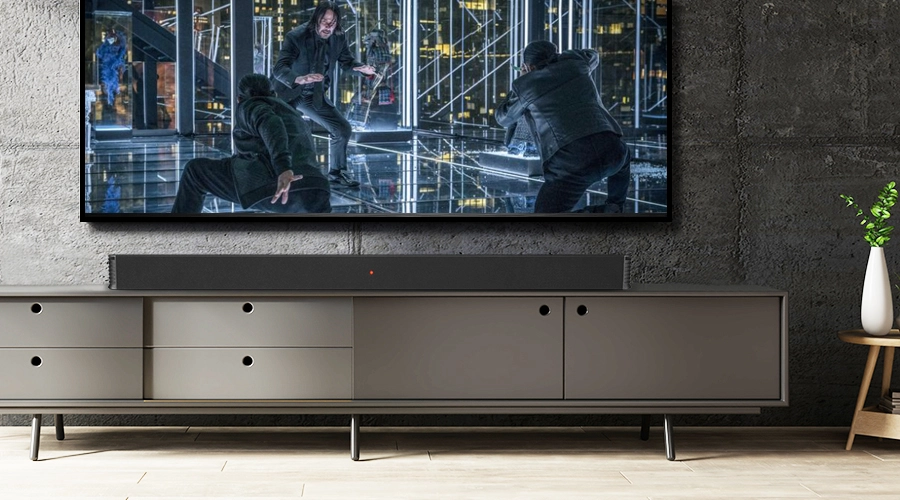 2.2CH soundbar with subwoofer built in audio enhance soundbar