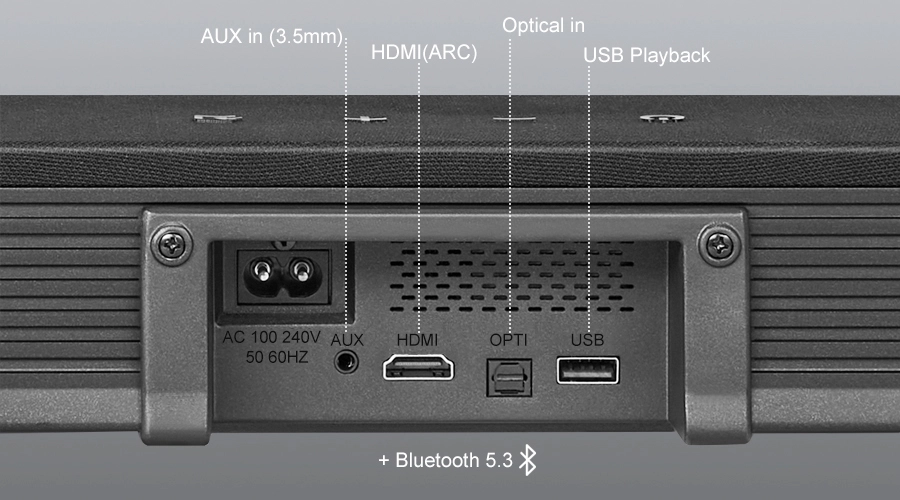 soundbar built in sub multi playback soundbar bluetooth soundbar