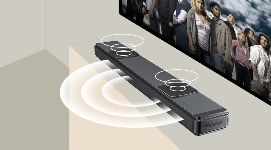 2.2CH soundbar with built-in subwoofer​ 3D-like sound effect soundbar