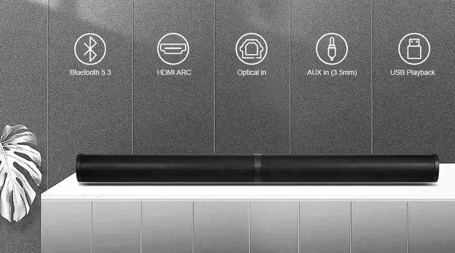 bluetooth soundbar wireless streaming multiple audio sources soundbar