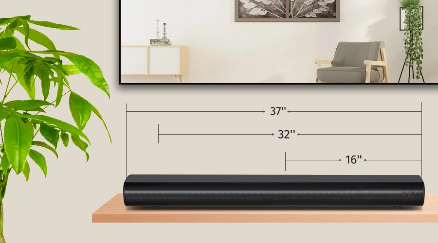 TV size of soundbar 16inch 32inch 37inch soundbar for your option