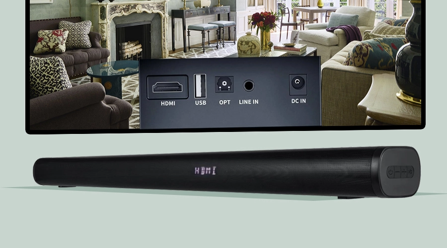HDMI Soundbar USB Soundbar Line in AUX in Optical in TV Soundbar