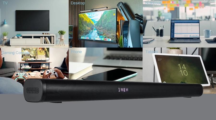soundbar multiple device connections TV PC Gaming Tablet soundbar