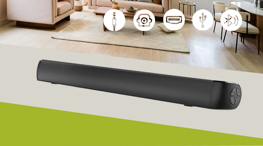Bluetooth Sound Bar with HDMI ARC Optical AUX USB Inputs