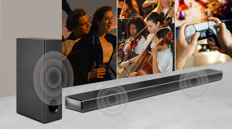 soundbar wireless subwoofer 60w deep bass
