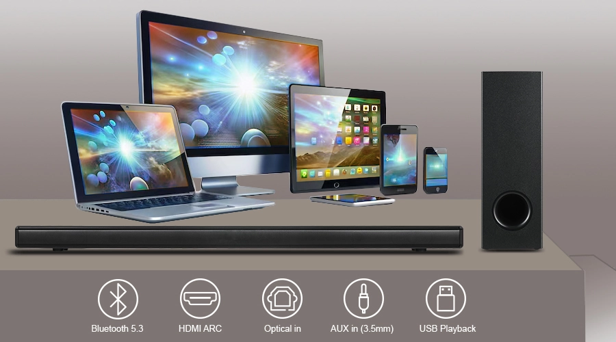 best soundbar with wireless subwoofer versatile playback