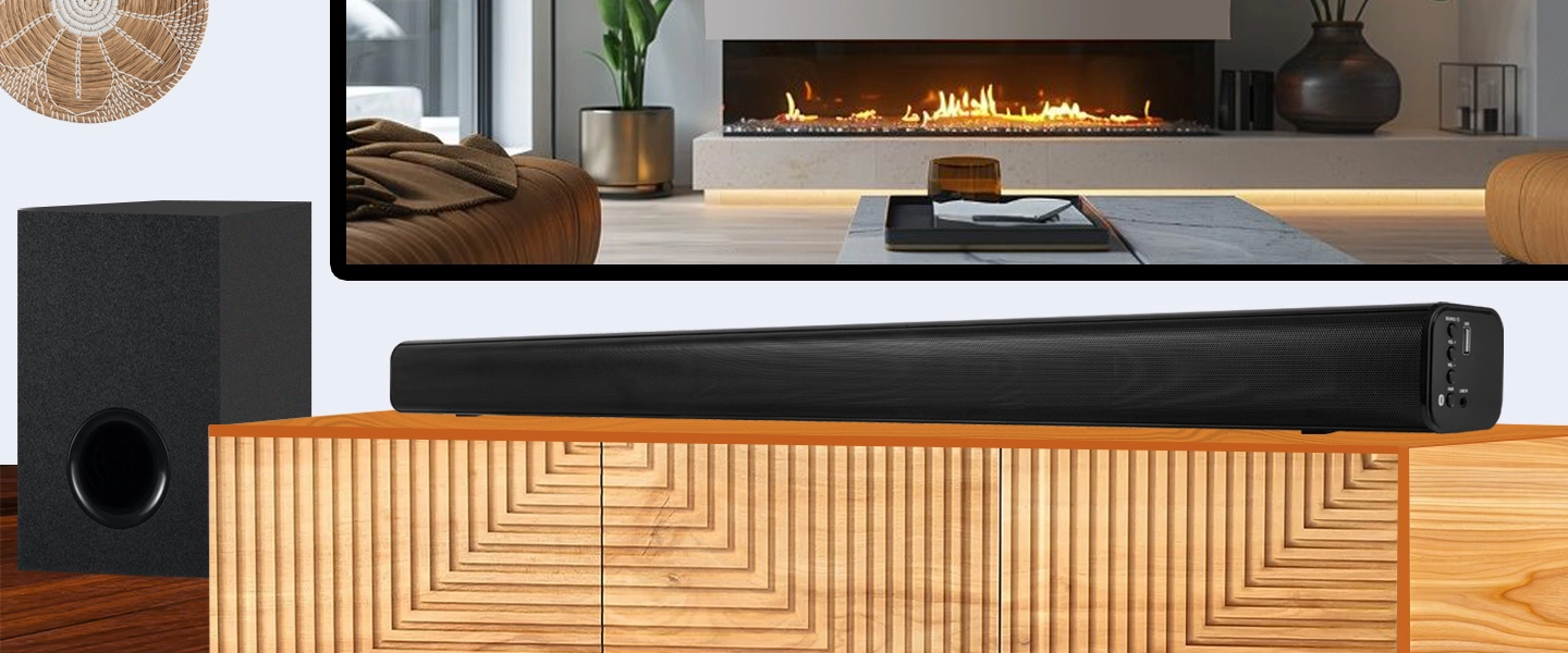 2.1 Sound  Channel TV Soundbar With Wireless Subwoofer 