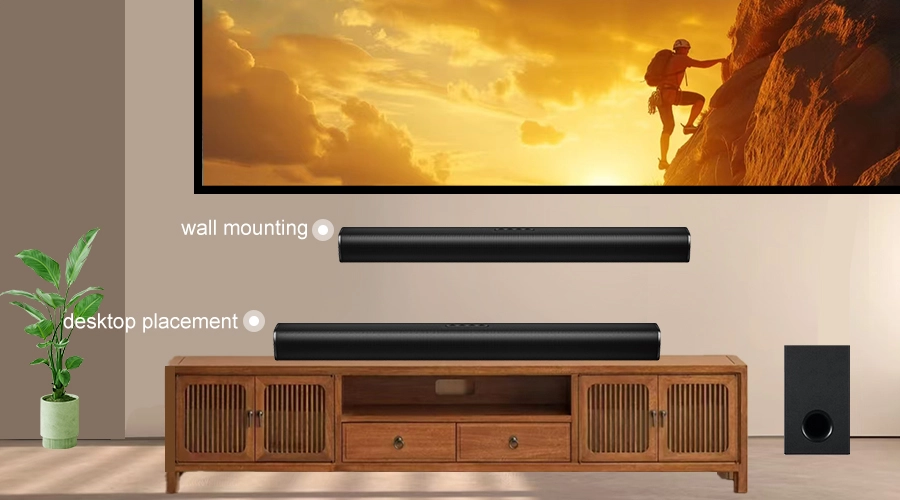 best dolby atmos soundbar subwoofer system wall desktop mounting
