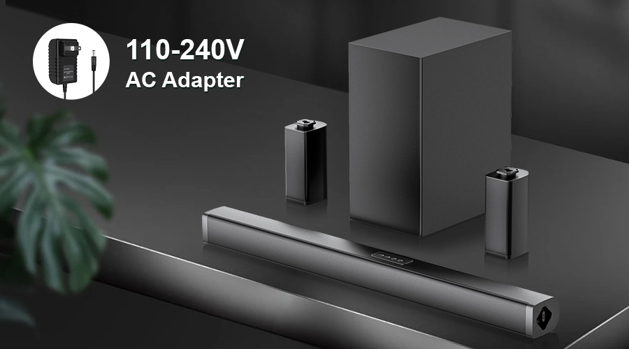 AC Power Supply Soundbar 110-240V Home Theater Soundbar System